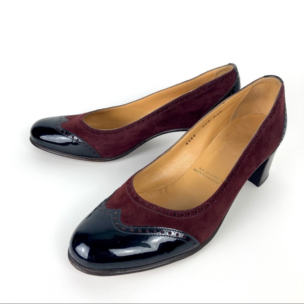 •GRAVATI• Bergdorf Goodman Pumps Suede Two-Tone